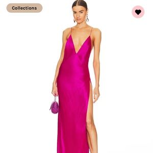 Retrofete Paloma Pink/Magenta Silk Dress